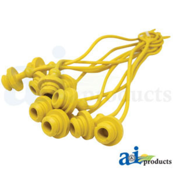 A & I Products Dust Plug, 1/2", Yellow  8" x4" x4" A-P211012